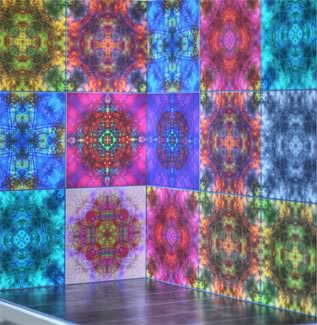 Ann Teliczan betona tile Kaleidoscope Collection installation