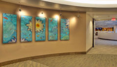 Lobby, Parkview Regional Medical Center, Fort Wayne, IN 6ft x 25ft canvas installation