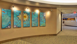 Lobby, Parkview Regional Medical Center, Fort Wayne, IN 6ft x 25ft canvas installation